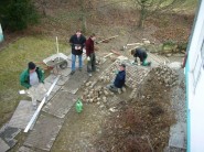 Winterausbildung mit Kleingewerken am Firmengebäude